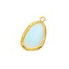 ZHUKOU 13x23mm Exquisite Brass Frame crystal solid pendant for Women necklace earrings jewelry accessories model:VD443