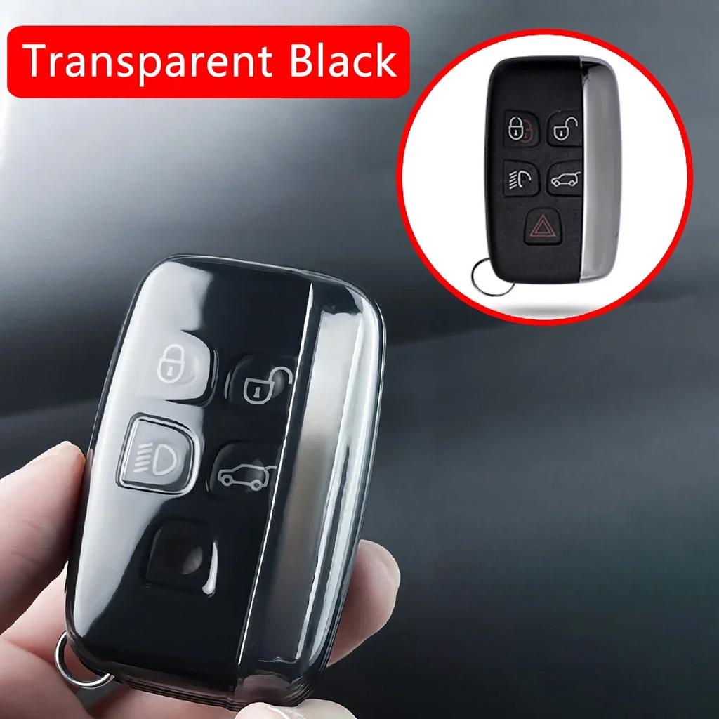 Clear Transparent Tpu Car Smart Key Cover Case For Range Rover Sport Evoque Velar Discovery Sport Xe Xf Xj F-Pace F-Type