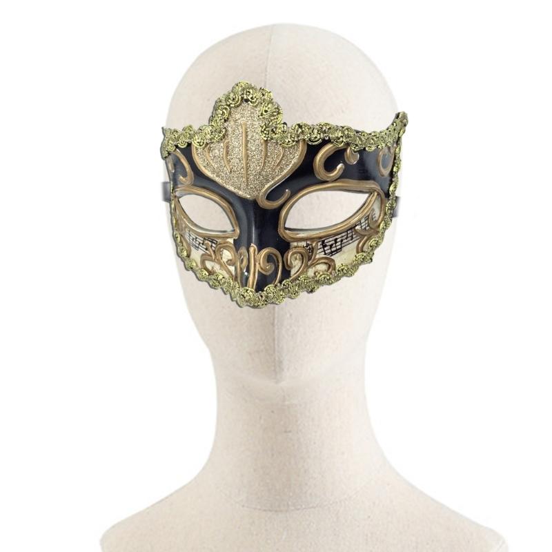 Unisex Masquerade Mask Half Face Mask Halloween Party Mask Hand Painted Masquerade Eye Mask For Men Women Cosplay