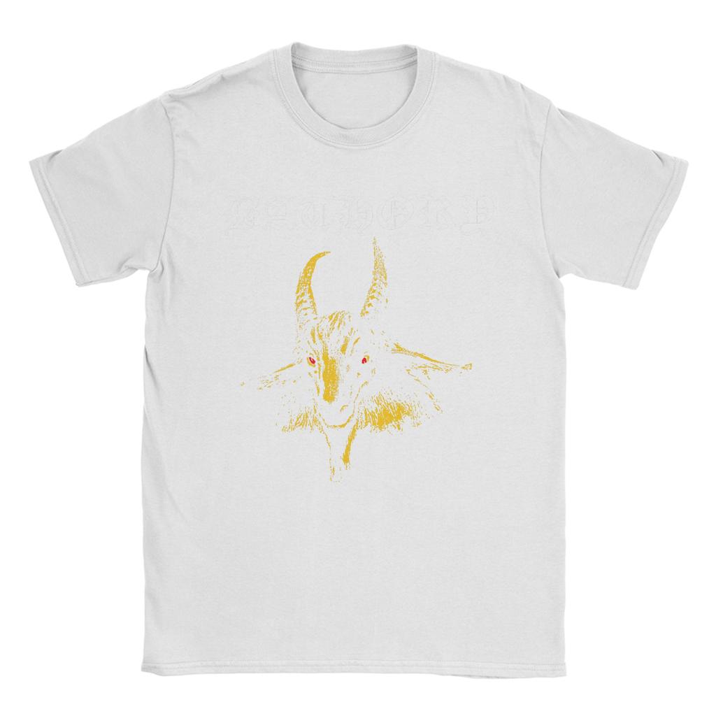 Bathory  Goat Logo Men T Shirt  Vintage Tee Shirt Short Sleeve O Neck TShirt Pure Cotton Printed Clothes