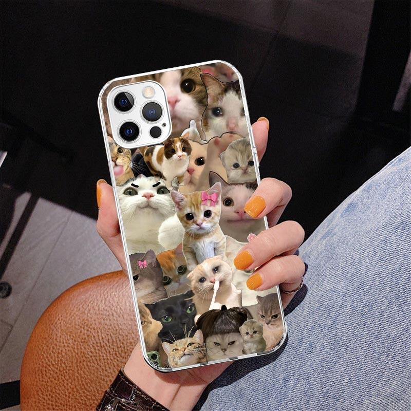 

Crying Cat Memes Phnoe Case for Iphone 17 Air 16 16E 11 12 13 Mini 14 Plus 15 Pro Max 7 8 + SE 2020 Phone Cover Coque iPhone 13 Pro