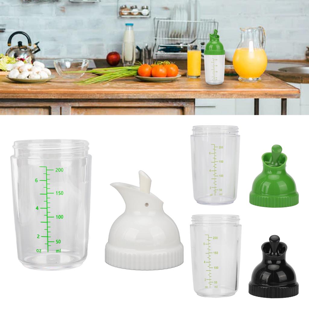 Dressing Container Kitchen Supplies 200ml Salad Dressing Shaker BPA  Prevent Leakage Salad Dressing Jar with Lid for Kitchen