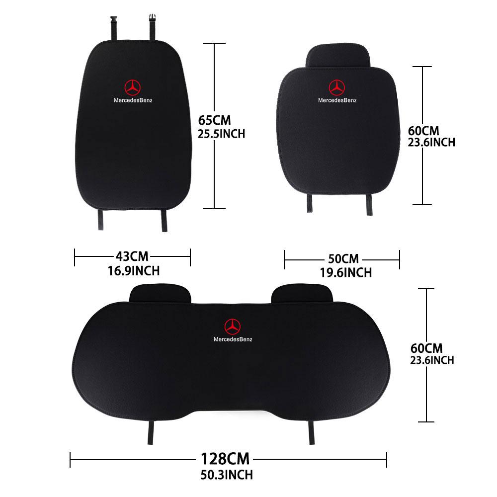 Car Seat Cushion Back Pads Auto Emblem Seat Guard Protective Mats For Mercedes Benz AMG W124 W202 W203 W204 W210 W211 W212 W220