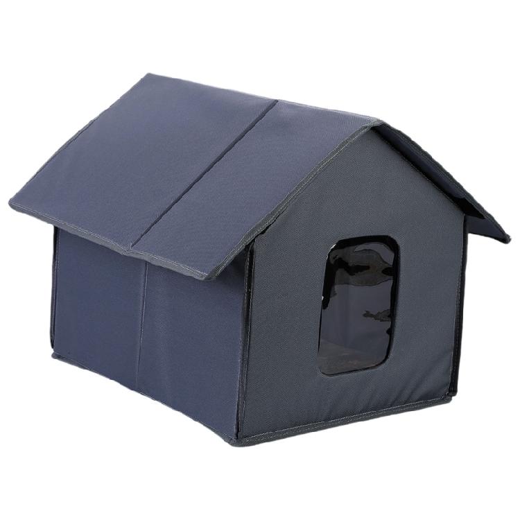 Easy Assembly Insulated Cats House for Outdoor Use in Winter Waterproof Shelter Warm House for Outdoor Strays