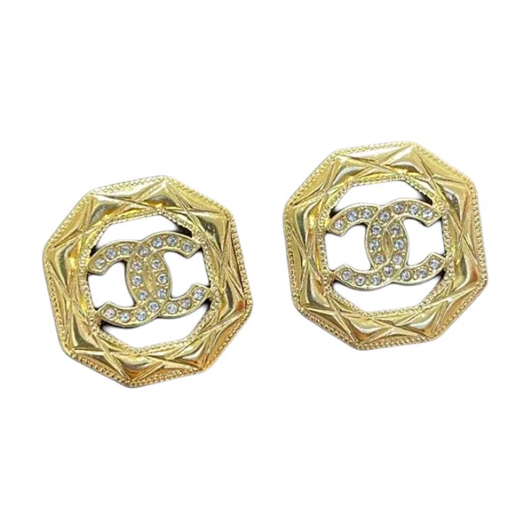 

Chanel Double C Metal Earrings Women earrings Gold ABD748-B17419-NZA50 F,Gold