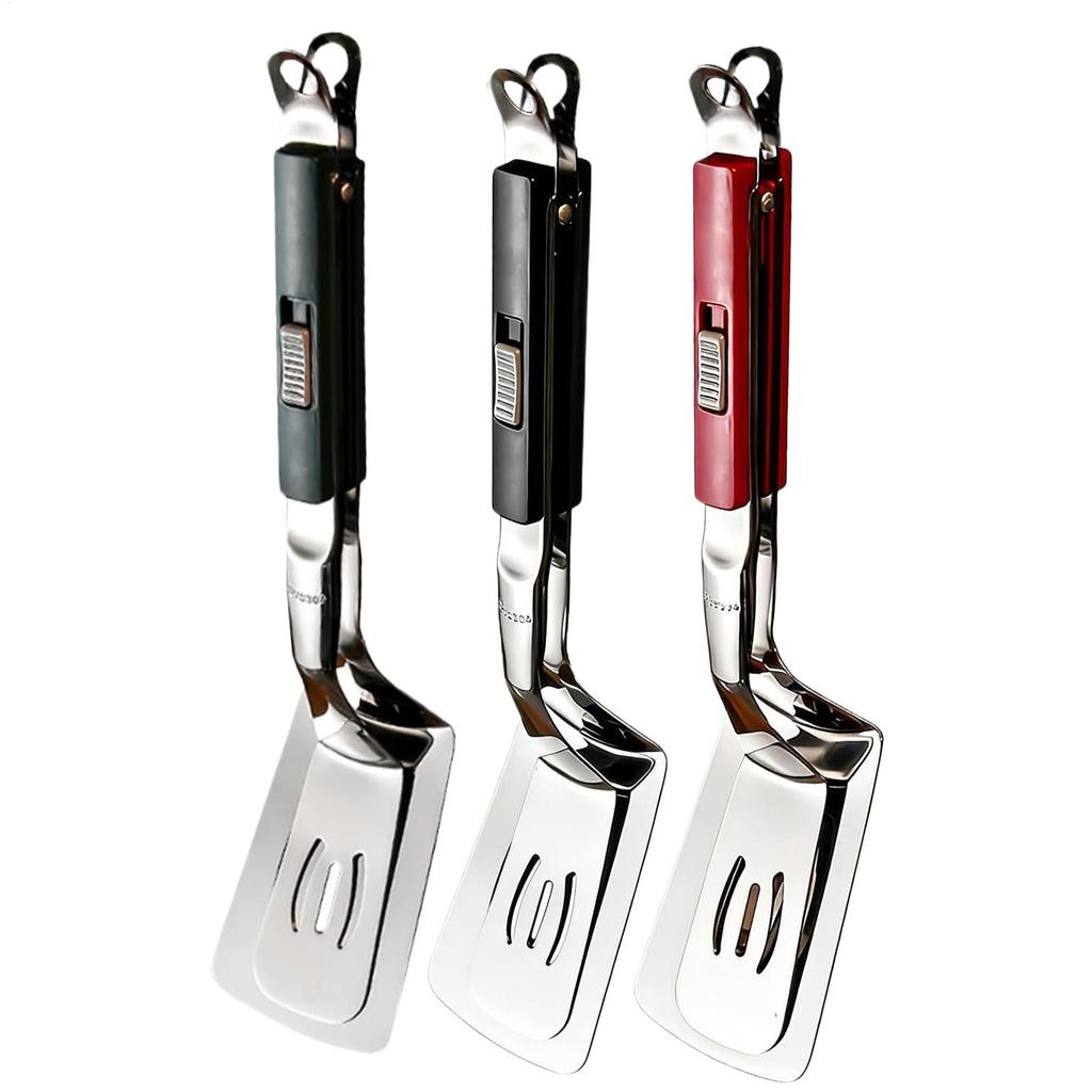 Paslanmaz Çelik Biftek Maşası Yumurta Çevirici Spatula Barbekü Et Maşası Ekmek Biftek Balık Çevirme Maşası Spatula Mutfak Pişirme Maşası
