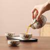 Luxurious High-End Ceramic Yu Ceramics Tea Set Gift Box for Home Use Customizable Gongfu Tea Brewing Process Includes Teapot And