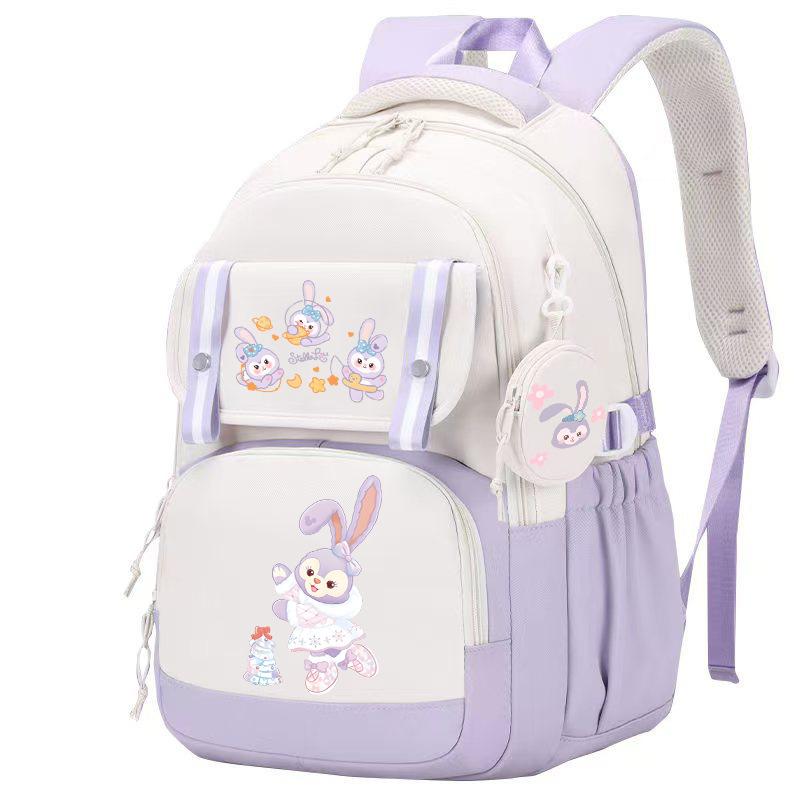 Campus Versatile Student School Bag Sweet Small Fresh Printed Backpack Macaron Color