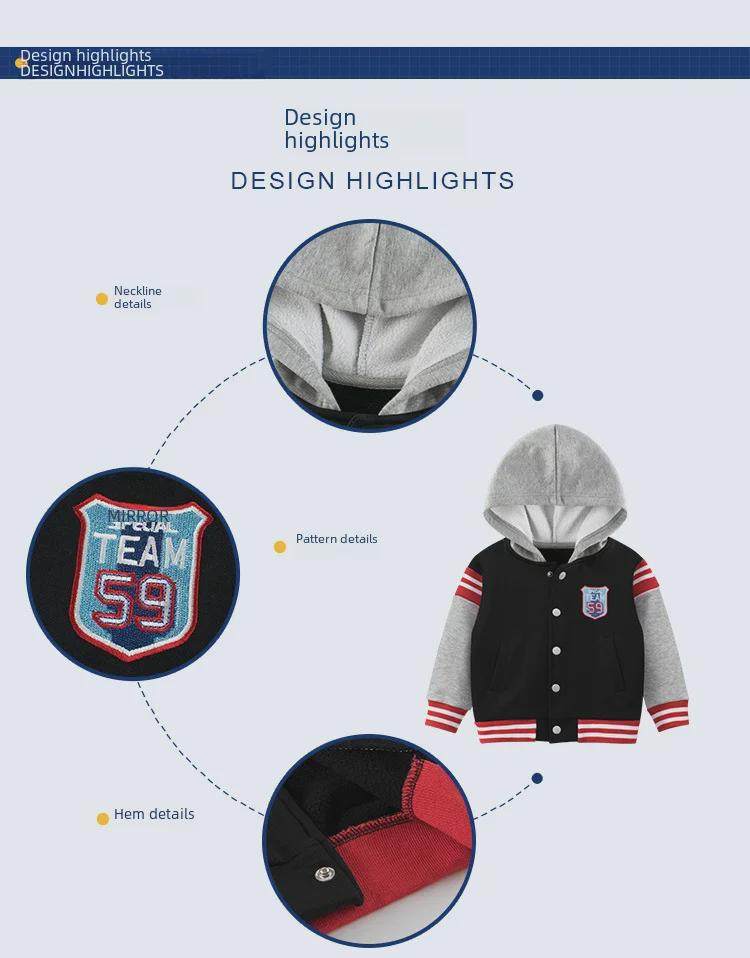 27kids Europäische und amerikanische Herbst-/Winterjacke für Jungen: Neuer Plus Samt-Kapuzenpullover