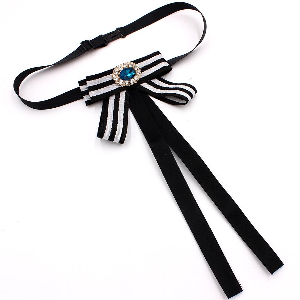 College Style Striped Korean Bow Tie Streamer - Fashionable and In Stock