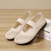 2025 fashion Summer Women Flat Shoes Breathable Soft Sole Slip On Casual Mesh Beijing Cloth Shoes for Middle Aged Mothers