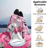 1pc cat, Paris blanket Lightweight Flannel Throw for Sofa Bed Travel Camping Livingroom Office Couch Chair