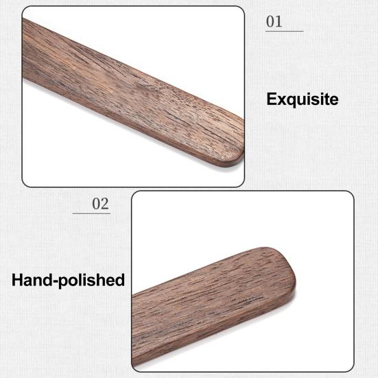 Outdoor Camping Coffee Stirrer Black Walnut Long Handle Pour-over Coffee Stirring Bar Portable Heavy Duty Wooden Mixer Stick Coffee Accessories