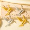 6pcs/Lot Animal Pendant Hummingbird Charms For Jewelry Making Earrings Necklace Stainless Steel Charm Cute Accessories Materials