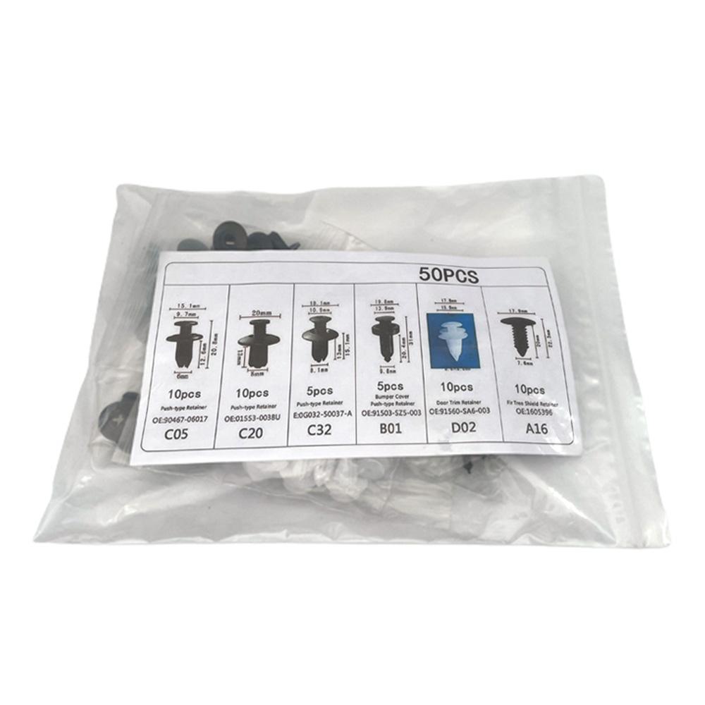 Car Fixing Clip 6 Size Fastener Car Plastic Clip Kit Body Bumper Rivet Door Trim Panel Retainer Car Interior Clips