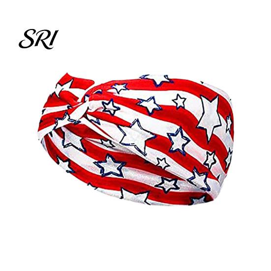 Diadema de Tela con Estampado de Bandera Suave para el Día de la Independencia con Estrellas Accesorios para el Cabello Americanos Diseño de Rayas Diadema Patriótica Festiva Accesorios Julio
