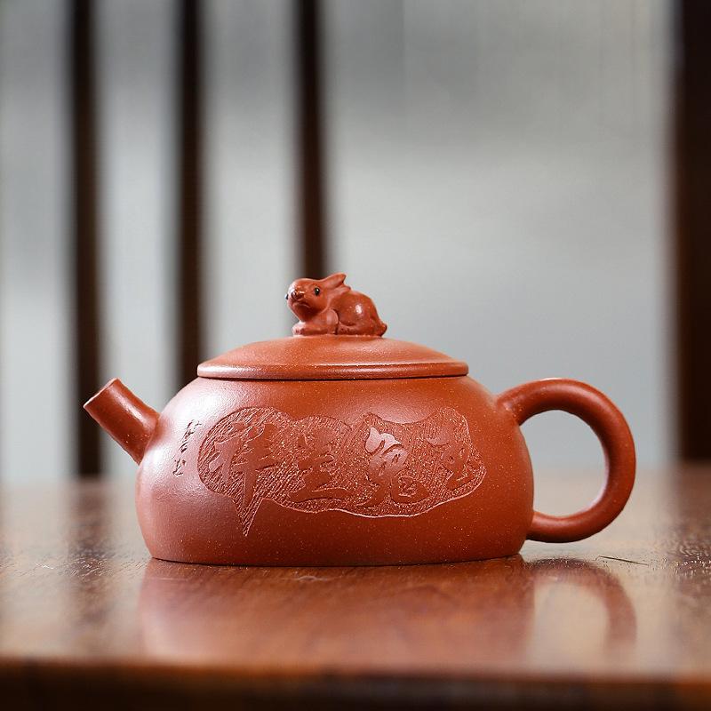 

200 мл изысканные чайники из фиолетовой глины Исин, ручной работы, чайник из сырой руды, глиняный чайник с заварочным устройством, чайный сервиз Zisha, кафе, подарок для творчества