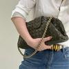 New Woven Cloud Bag Leather Chain Dumpling Bag Hand Women's Bag Shoulder Dinner Clip Bag