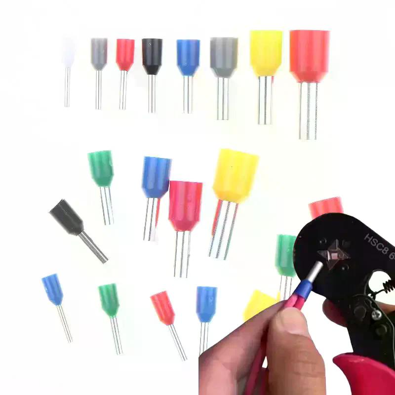 450/700/1250Pcs Insulated Cord Pin End Terminal Electrical Crimper Tubular Terminal Block Connector Wire Terminal Kit
