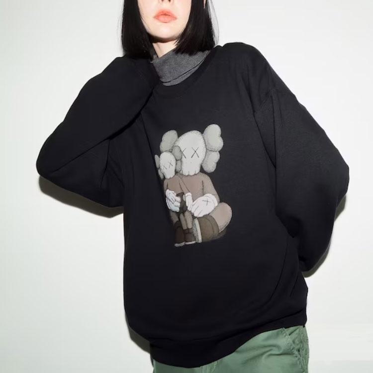 UNIQLO x KAWS SS23 Sweatshirt Unisex Black 467773-09