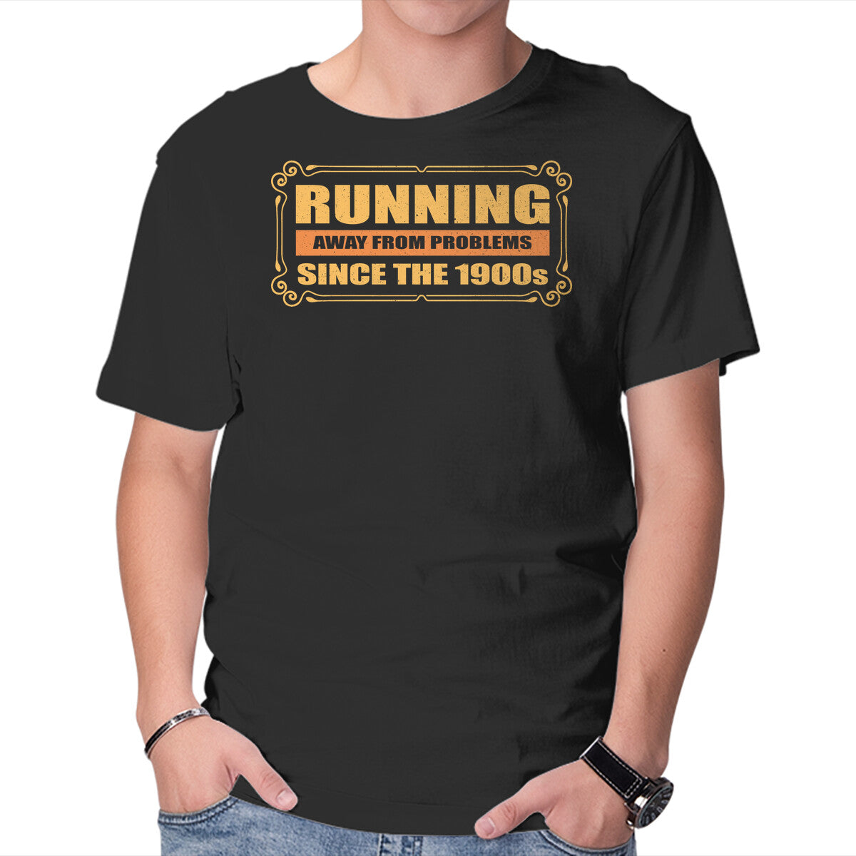 Unisex Crew Neck T-Shirt Running Since 1900s Graphic Short Sleeve Casual Tee XXXL