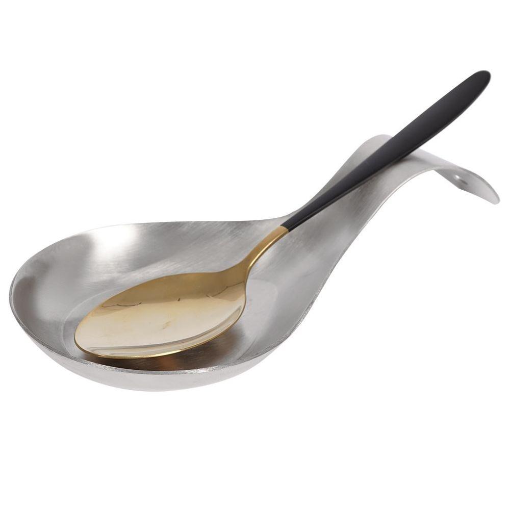 Orion Matte Silver Stainless Steel Kitchen Utensil and Spoon Rest 23.5 x 9.5 cm