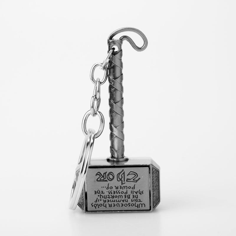 Bottle Opener Keychain Thor Hammer Metal Keychain Cosplay Prop Key Holder for Fans Bag Gifts for Dad Boyfriend Kitchen Gadgets