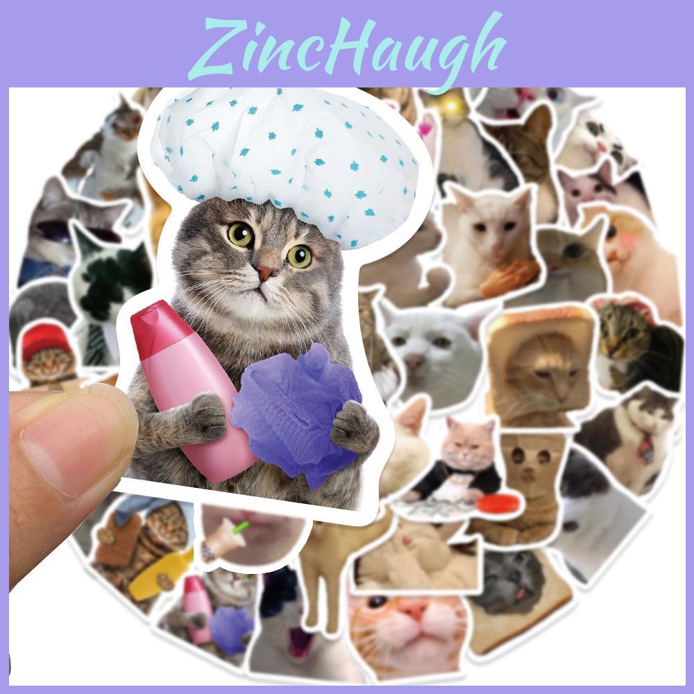 50 Cute Cartoon Cat Stickers For Scrapbooking Luggage Phone Cases Guitars And Skateboards