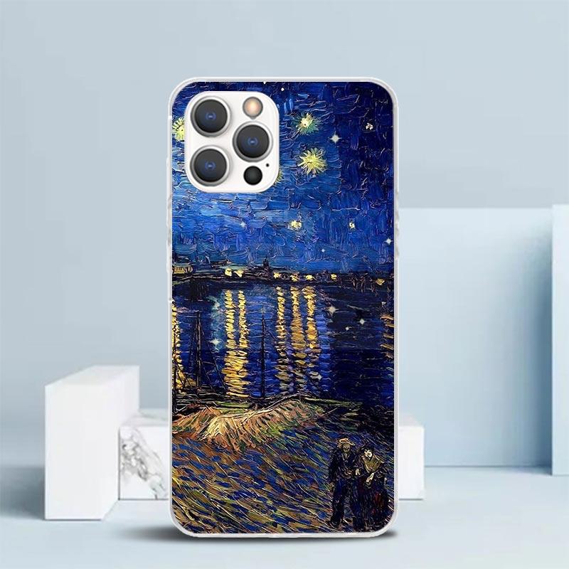 

Van Gogh Oil Art Painting Phone Case For IPhone 16 17 Air 16E 15 14 Plus 13 Mini 12 11 Pro Max 7 8 + SE 2020 Soft TPU Back Cover iPhone 13