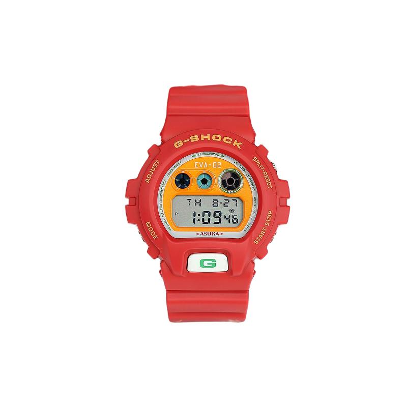 

Casio G-SQUAD Series Evangelion Asuka Limited Edition Quartz Movement Resin Strap Japanese and Korean Watch Men s Watch Orange Dial DW-6900FSEVA-02