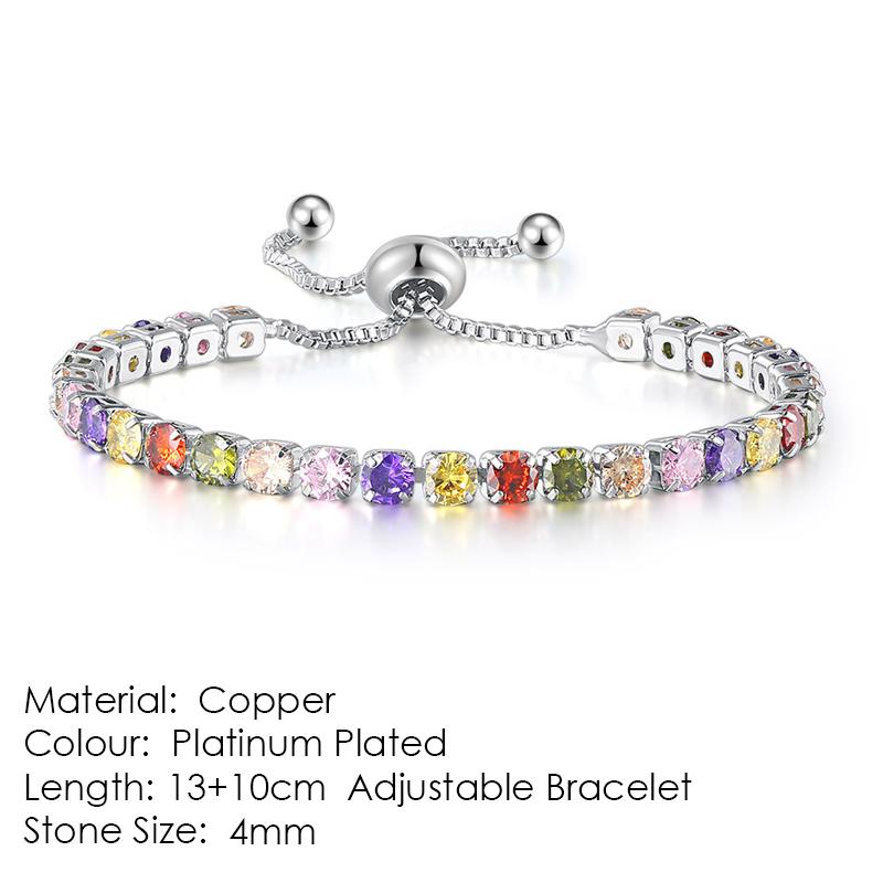 ZHOUYANG Tennis Bracelets For Women Sparking Zircon Jewerlly Rose Gold Color Handmade Friends Gift Cute Jewelry Wholesale H017