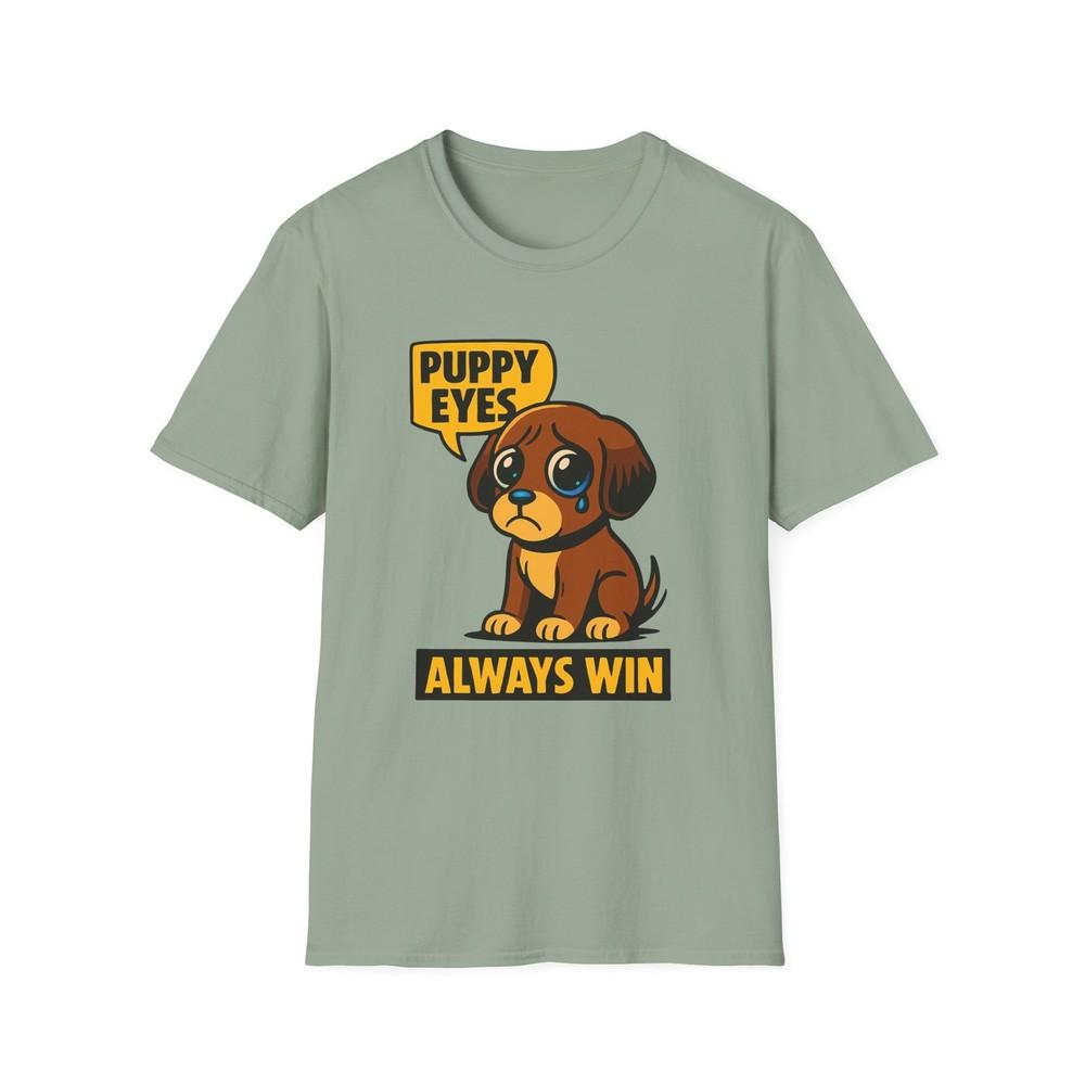 Unisex Softstyle T-Shirt Sad Puppy Eyes Retro Comic Funny Dog Lover Shirt XL