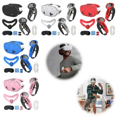 7 Piezas Accesorios VR Cubierta Protectora para Meta Quest 3S Cubierta Facial VR Cubiertas para Agarre de Controladores Cubierta de Carcasa VR Cubierta de Lente