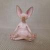 Sphinx Cat Simulation Hairless Cat Figurine Resin Meditation Yoga Lucky Cat Decor  Home Decoration