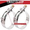 ID 2.5Inch 4-Ply Straight Coupler Silicone Hose 5Mm Thickness 8Inch Length With 2 X Stainless Steel T-Clamps (2.5Inch(63Mm))