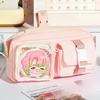 Japanischer Ins-Stil Ita Bag Federmäppchen Niedliche Süßigkeiten-Tasche zur Abzeichen-Ausstellung, Tragbare Kawaii Kosmetiktasche Schreibwaren-Organizer