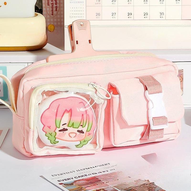 Japanischer Ins-Stil Ita Bag Federmäppchen Niedliche Süßigkeiten-Tasche zur Abzeichen-Ausstellung, Tragbare Kawaii Kosmetiktasche Schreibwaren-Organizer
