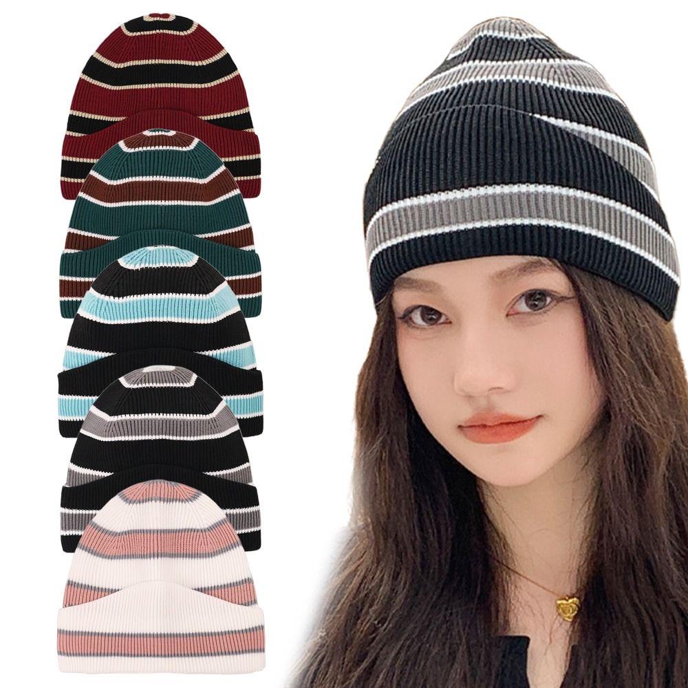 Warm Knitting Cap Hat Wool Acrylic Cold Cap Fashion Beanie Bonnet  Outdoor