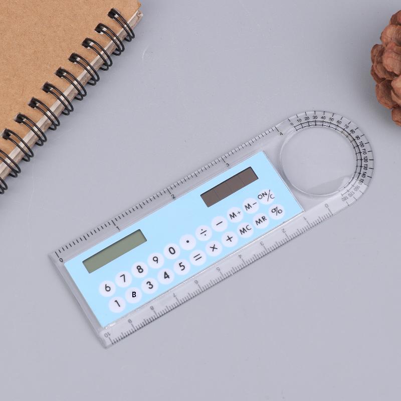 New 10cm Ruler Calculator Solar Card Mini Calculation Student Arithmetic Multifunctional Calculator Computer Digital Caliper