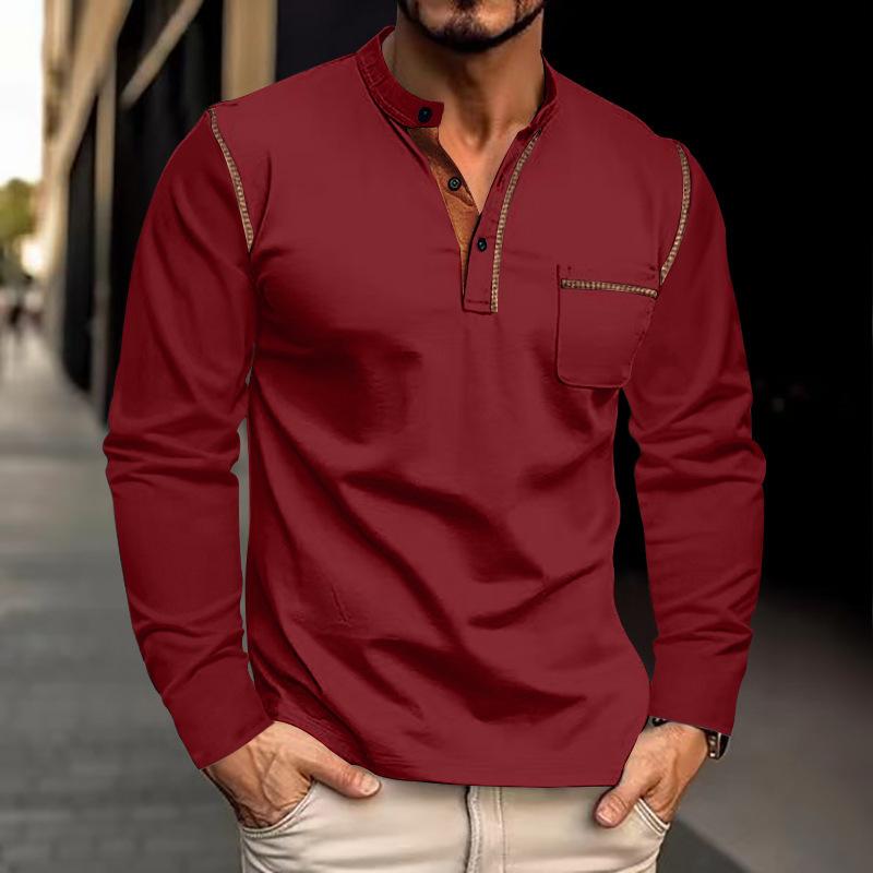 New Versatile Daily Business Spring And Autumn Men'S Men'S Standing Collar Long Sleeved Casual Outdoor Hoodie Jacquard Knitted Sweater