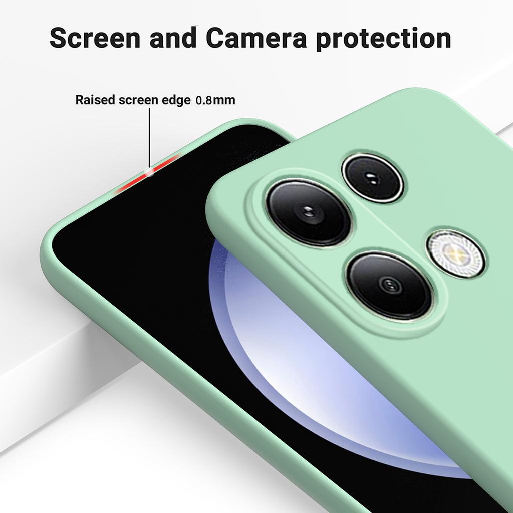 For Xiaomi Redmi Note 13 Pro 4G/Poco M6 Pro 4G Case Soft Touch Liquid Silicone Phone Cover with Strap