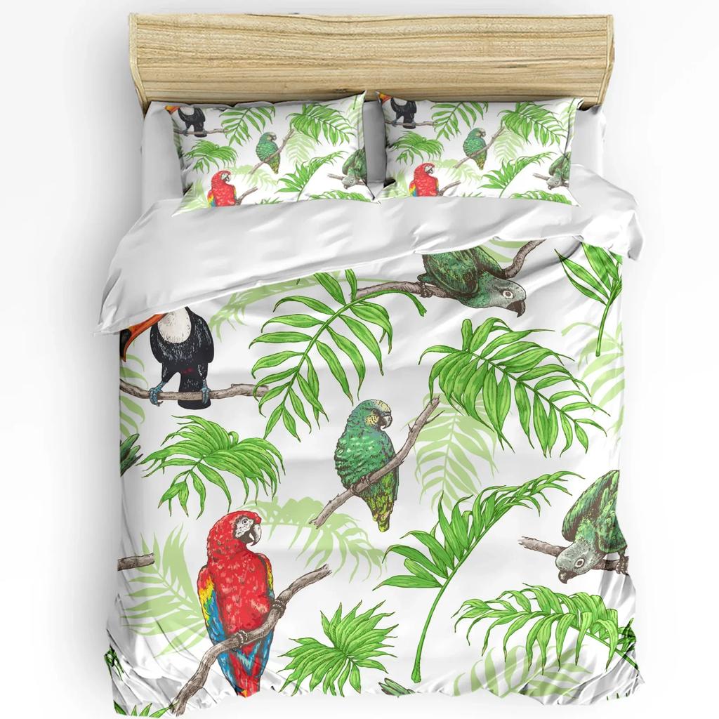 Plant Flower Hummingbirds Bedding Set 3pcs Boys Girls Duvet Cover Pillowcase Kids Adult Quilt Cover Double Bed Set Home Textile