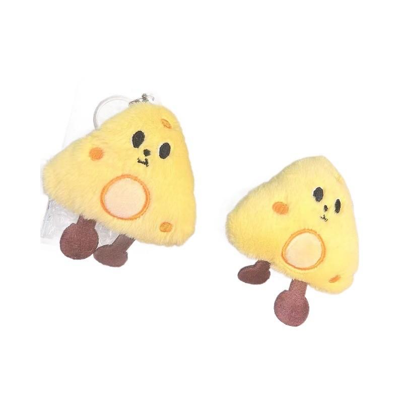 Plush Cheese Adorable Keychain Accessory Perfect For Students And Bags Fashionable