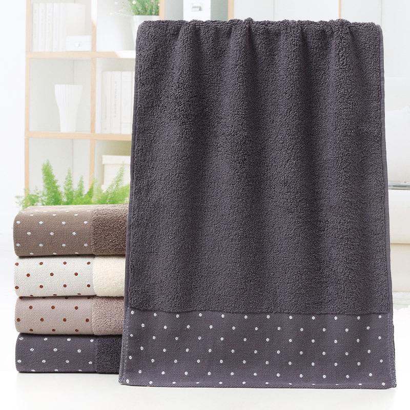 Polka Dot Pure Cotton Face Towel with Embroidered Logo – Gift Item