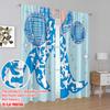 Set Of 2 Flat Printing Curtain Cowboy Disco Boots Sparkle Digital Printed Polyester Drapes Festive Curtains Perfect Bedroom For Decor Made