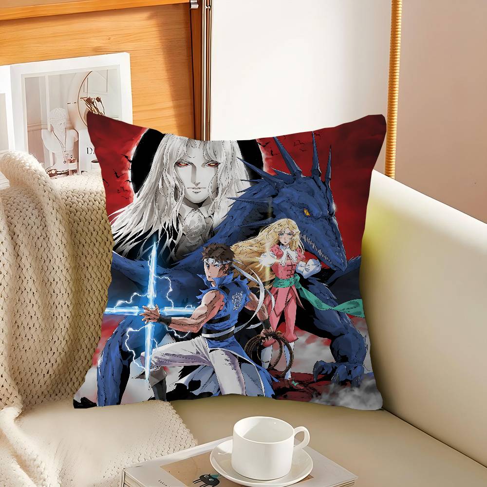 C-Castlevania Подушка Подарок Украшение для дома и офиса Спальня Диван Автомобильная наволочка Чехол 45x45 12x12Inch