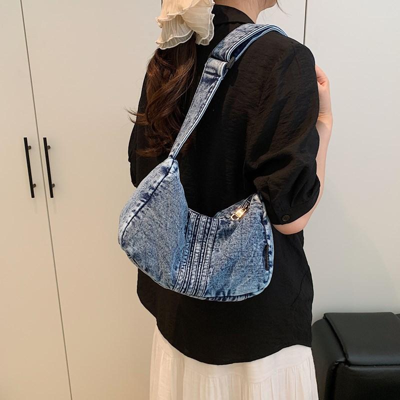 Denim Bag Women's Crossbody Bag Large Capacity Commuter Shoulder Bag