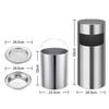 NHZHIW Standing Stainless Steel Ashtray Trash Can