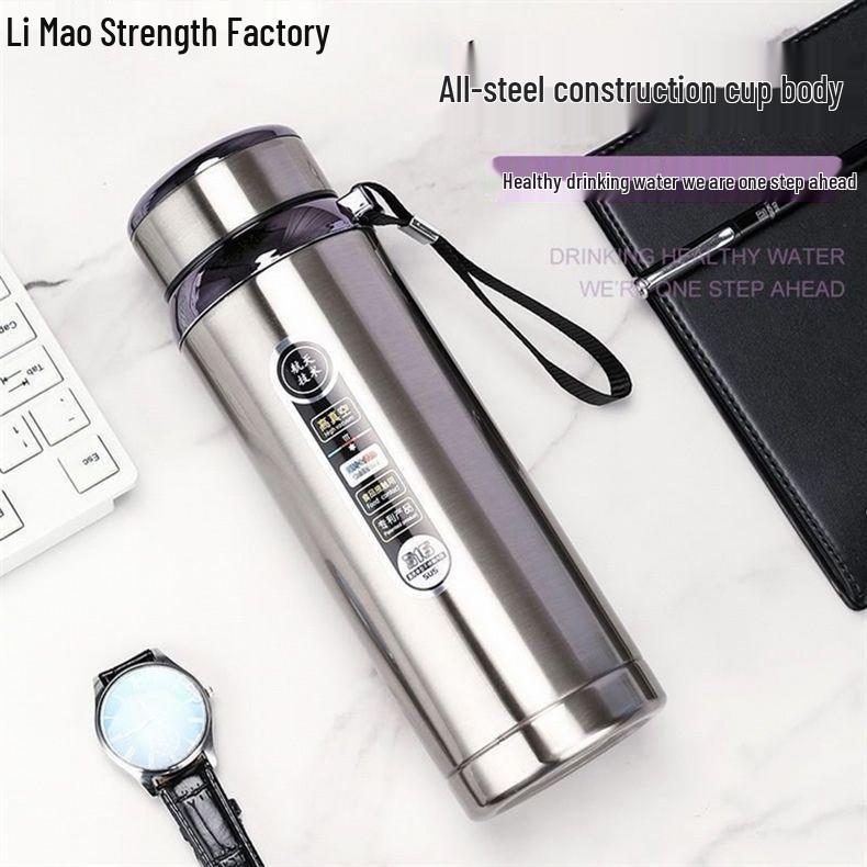 Portable Stainless Steel Insulated Water Cup for Men & Women - Large Capacity, Short, Stout, Ideal for Outdoor Sports & Car Use