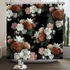 Bohemian Shower Curtain Abstract Art Medieval Tropical Plants Washable Bathtub Shower Curtain with Hook 180x180cm
